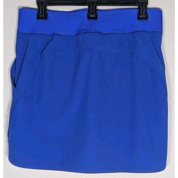LANDS END Swim Board Skort Women 10 Electric Blue Skirt Comfort Waist Pockets - Picture 2 of 7